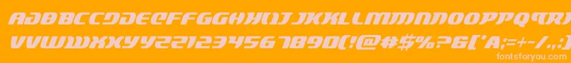 フォントlordsith3condital – オレンジの背景にピンクのフォント