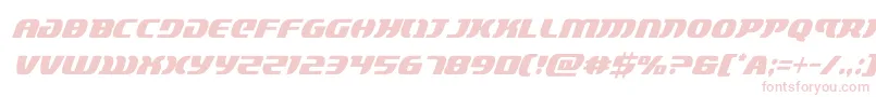 フォントlordsith3condital – 白い背景にピンクのフォント