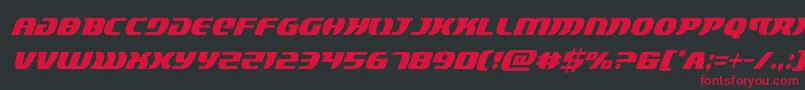 フォントlordsith3condital – 黒い背景に赤い文字