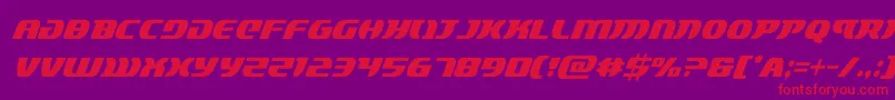 フォントlordsith3condital – 紫の背景に赤い文字