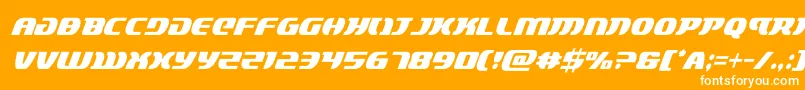 Шрифт lordsith3condital – белые шрифты на оранжевом фоне