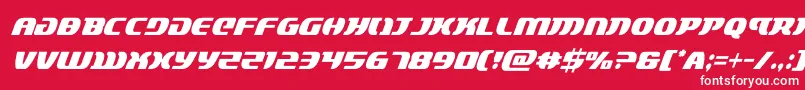 フォントlordsith3condital – 赤い背景に白い文字