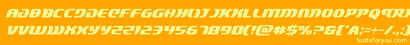 lordsith3condital-Schriftart – Gelbe Schriften auf orangefarbenem Hintergrund