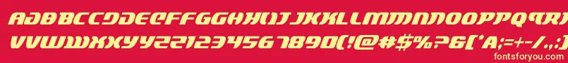 Шрифт lordsith3condital – жёлтые шрифты на красном фоне