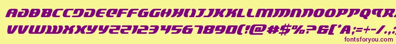 Police lordsith3condital – polices violettes sur fond jaune