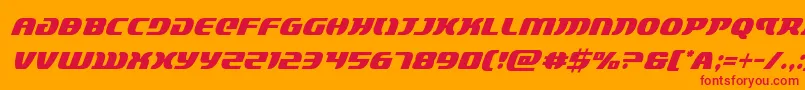 lordsith3condital-Schriftart – Rote Schriften auf orangefarbenem Hintergrund