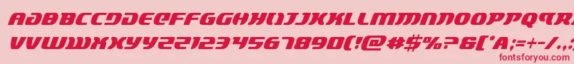 フォントlordsith3condital – ピンクの背景に赤い文字
