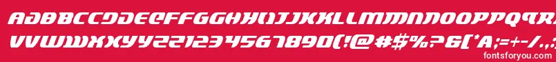 フォントlordsith3condital – 赤い背景に白い文字