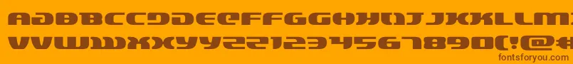 lordsith3expand-Schriftart – Braune Schriften auf orangefarbenem Hintergrund