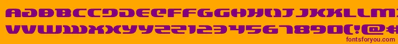 lordsith3expand Font – Purple Fonts on Orange Background