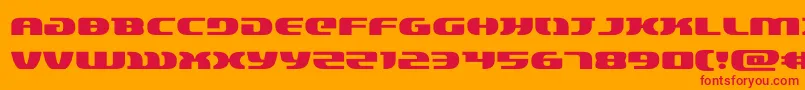 フォントlordsith3expand – オレンジの背景に赤い文字