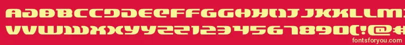 lordsith3expand Font – Yellow Fonts on Red Background