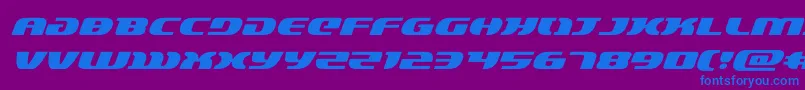 Шрифт lordsith3expandital – синие шрифты на фиолетовом фоне