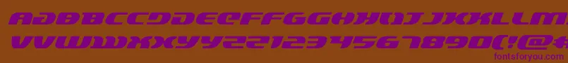 lordsith3expandital Font – Purple Fonts on Brown Background