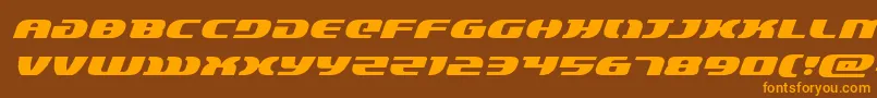 Fonte lordsith3expandital – fontes laranjas em um fundo marrom