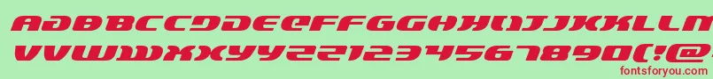 lordsith3expandital Font – Red Fonts on Green Background