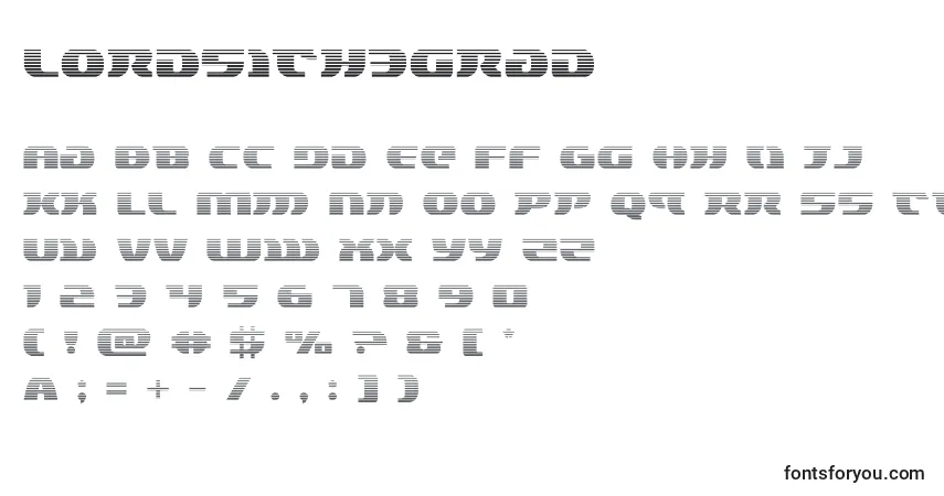 A fonte Lordsith3grad (132898) – alfabeto, números, caracteres especiais
