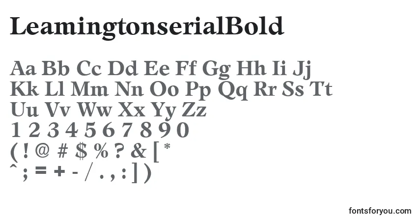 Шрифт LeamingtonserialBold – алфавит, цифры, специальные символы
