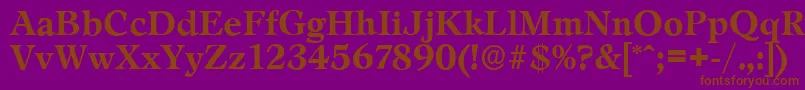 LeamingtonserialBold Font – Brown Fonts on Purple Background