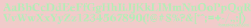 LeamingtonserialBold Font – Green Fonts on Pink Background