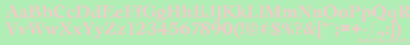 LeamingtonserialBold Font – Pink Fonts on Green Background