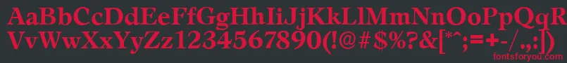 LeamingtonserialBold Font – Red Fonts on Black Background