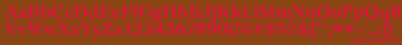 LeamingtonserialBold Font – Red Fonts on Brown Background