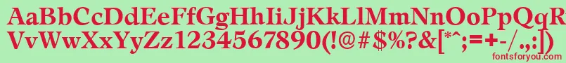 LeamingtonserialBold Font – Red Fonts on Green Background