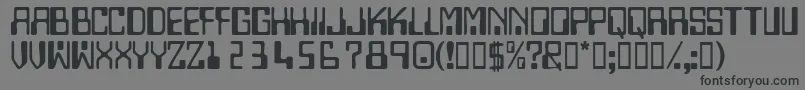 Technodisplaycapsssk Font – Black Fonts on Gray Background