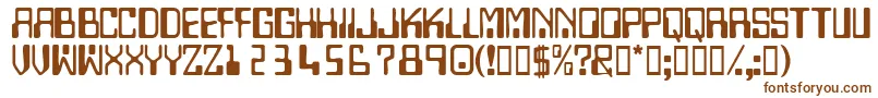 Technodisplaycapsssk Font – Brown Fonts on White Background