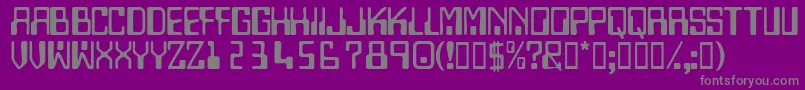 Technodisplaycapsssk Font – Gray Fonts on Purple Background