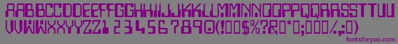 Technodisplaycapsssk Font – Purple Fonts on Gray Background