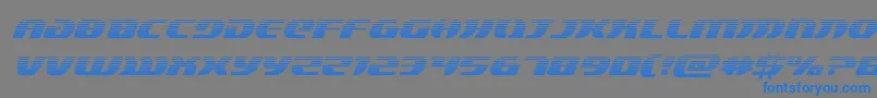 フォントlordsith3gradital – 灰色の背景に青い文字