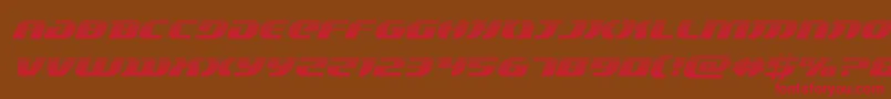 フォントlordsith3gradital – 赤い文字が茶色の背景にあります。