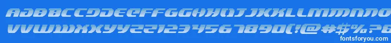 lordsith3gradital-Schriftart – Weiße Schriften auf blauem Hintergrund