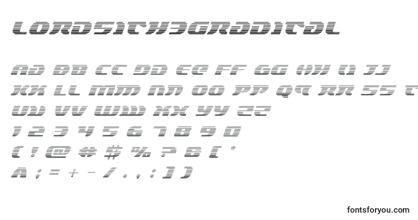Schriftart Lordsith3gradital (132901) – Alphabet, Zahlen, spezielle Symbole