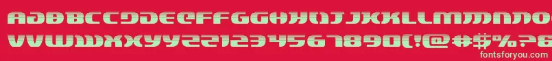 フォントlordsith3half – 赤い背景に緑の文字