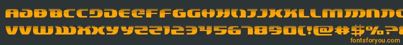 フォントlordsith3half – 黒い背景にオレンジの文字