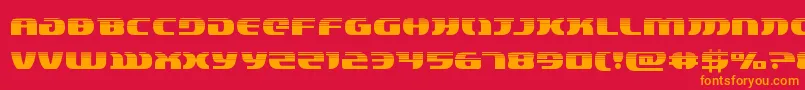 フォントlordsith3half – 赤い背景にオレンジの文字