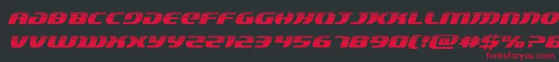フォントlordsith3halfital – 黒い背景に赤い文字