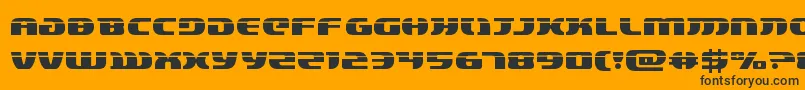 lordsith3laser-Schriftart – Schwarze Schriften auf orangefarbenem Hintergrund