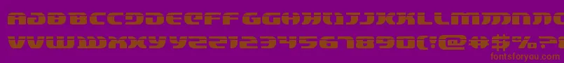 lordsith3laser-Schriftart – Braune Schriften auf violettem Hintergrund