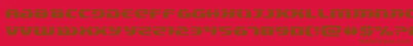 フォントlordsith3laser – 赤い背景に茶色の文字