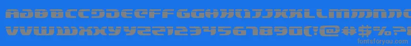 フォントlordsith3laser – 青い背景に灰色の文字
