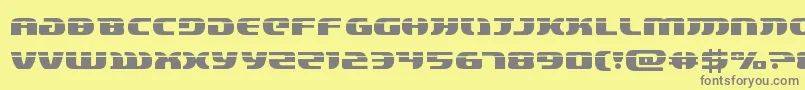 フォントlordsith3laser – 黄色の背景に灰色の文字