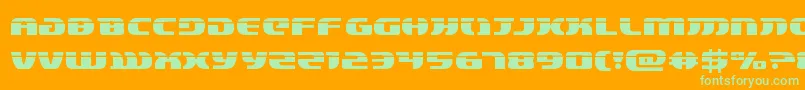 lordsith3laser-fontti – vihreät fontit oranssilla taustalla