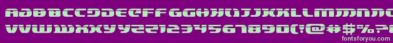 lordsith3laser-Schriftart – Grüne Schriften auf violettem Hintergrund