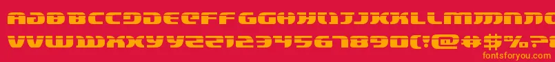 フォントlordsith3laser – 赤い背景にオレンジの文字