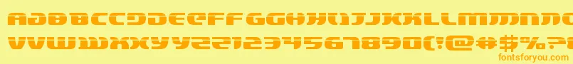 lordsith3laser-Schriftart – Orangefarbene Schriften auf gelbem Hintergrund