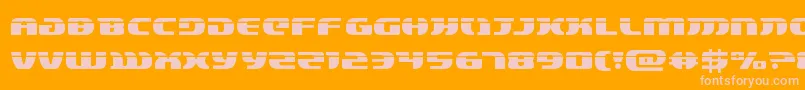 lordsith3laser Font – Pink Fonts on Orange Background